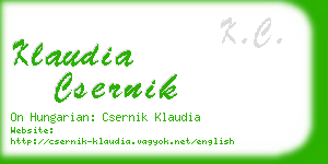 klaudia csernik business card